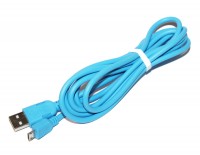 Кабель USB - microUSB, Blue, 2 м, Voltex Long , алюминевые коннектора, 2A