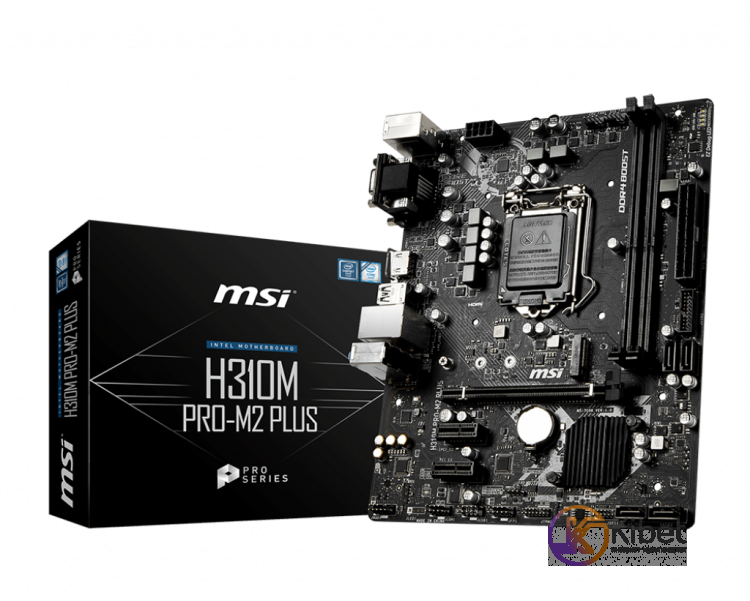 Материнская плата 1151 (H310) MSI H310M PRO-M2 PLUS, H310, 2xDDR4, Int.Video(CPU