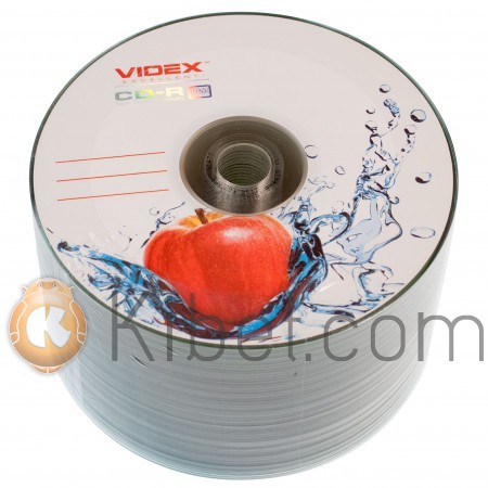 Диск CD-R 50 Videx 'Fresh Яблоко', 700Mb, 52x, Bulk Box