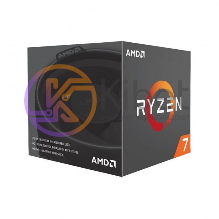 Процессор AMD (AM4) Ryzen 7 1700, Box, 8x3,0 GHz (Turbo Boost 3,7 GHz), L3 16Mb,