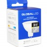 Лампа светодиодная GU5.3, 3W, 3000K, MR16, Global, 250 lm, 220V (1-GBL-111)