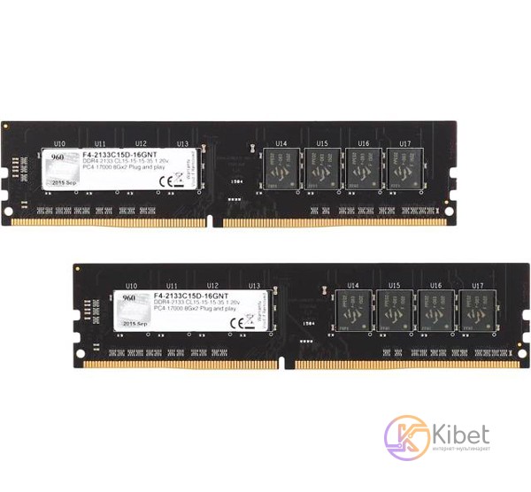 Модуль памяти 8Gb x 2 (16Gb Kit) DDR4, 2133 MHz, G.Skill, 15-15-15-35, 1.2V (F4-