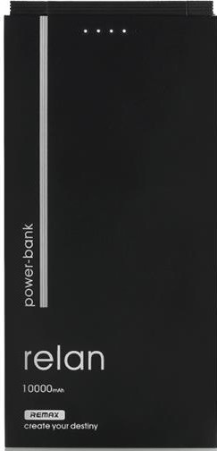 Универсальная мобильная батарея 10000 mAh, Remax 'Relan', Black, 2xUSB, 5V 2.1