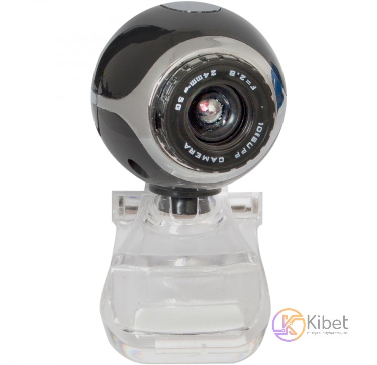 Веб-камера Defender C-090, Black Gray, 0.3 Mp, 640x480, микрофон, ручной фокус (