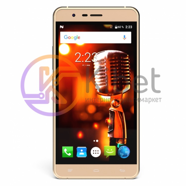 Смартфон S-Tell P750 Gold, 2 Sim, 5' (854x480 ) IPS, Mediatek MTK 6580 Quad core