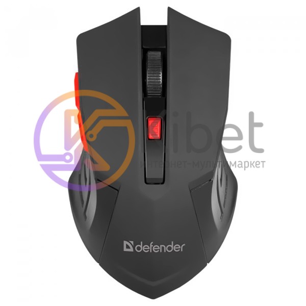 Мышь беспроводная Defender Accura MM-275, Black Red, USB, оптическая, 800 1200 1