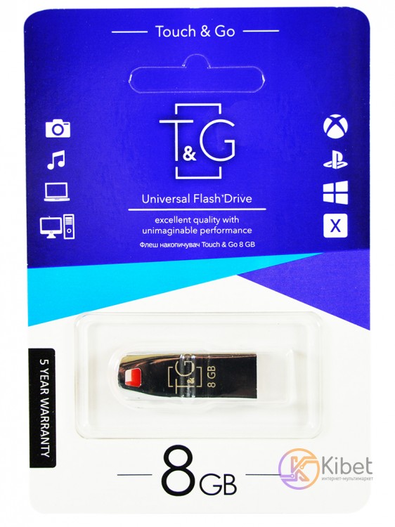 USB Флеш накопитель 8Gb T G 115 Stylish series Хром (TG115-8G)