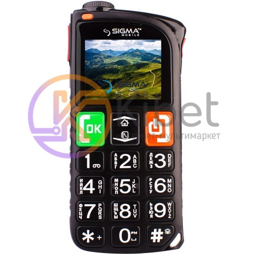Мобільний телефон Sigma mobile Comfort 50 Light Dual Black 'бабушкофон', 2 MiniS
