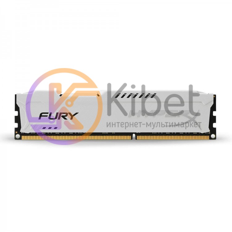 Модуль памяти 8Gb DDR3, 1600 MHz, Kingston HyperX Fury, White, 10-10-10-28, 1.5V