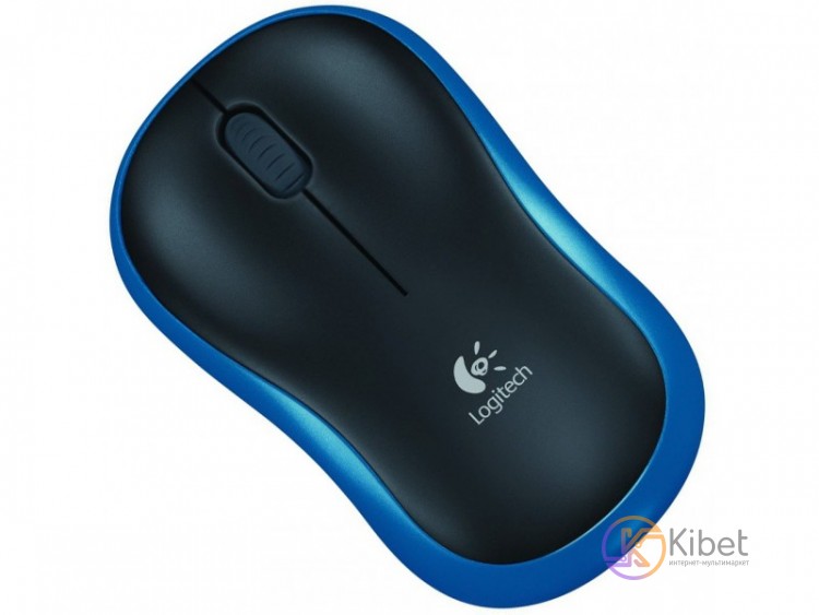 Мышь Logitech M185, Blue Black, USB, беспроводная, оптическая, 1000 dpi, 3 кнопк