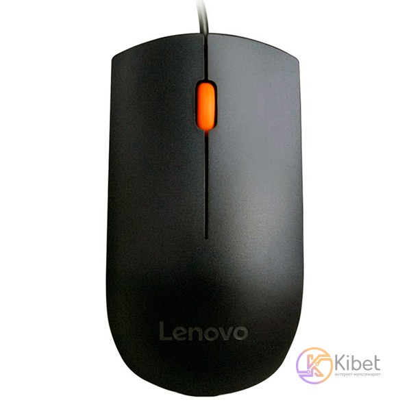 Мышь Lenovo 300, Black, USB, оптическая, 1600 dpi, 3 кнопки, 1.8 м (GX30M39704)