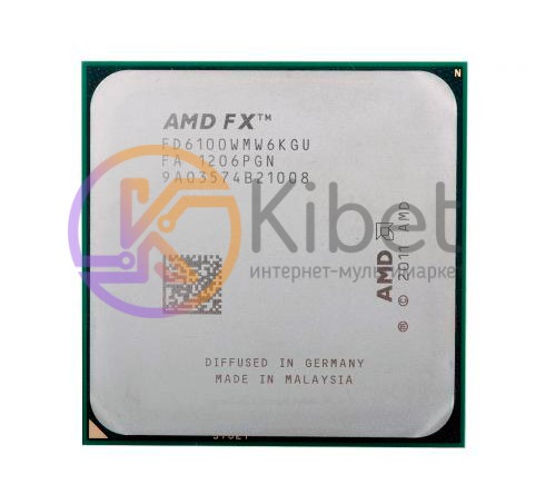 Процессор AMD (AM3+) FX-6100, Tray, 6x3.3 GHz (Turbo Boost 3.9 GHz), L3 8Mb, Zam