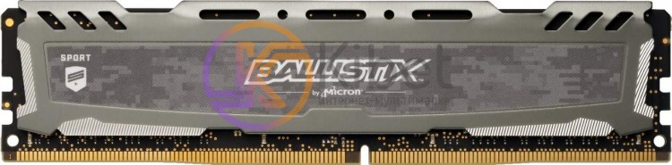 Модуль памяти 16Gb DDR4, 3000 MHz, Ballistix Sport LT, Gray, 15-16-16-38, 1.35V,