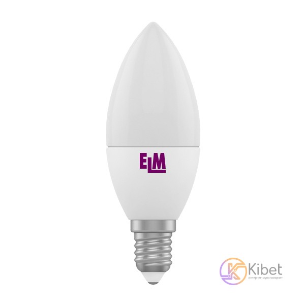 Лампа светодиодная E14, 6W, 3000K, PA10L, ELM, 500 lm, 220V (18-0128)