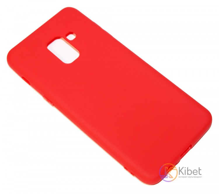 Накладка силиконовая Soft Case matte Samsung A530 (A8 2018), Red