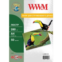 Фотобумага WWM, полуглянцевая, A4, 280 г м2, 50 л, Luster Series (LU280.50)