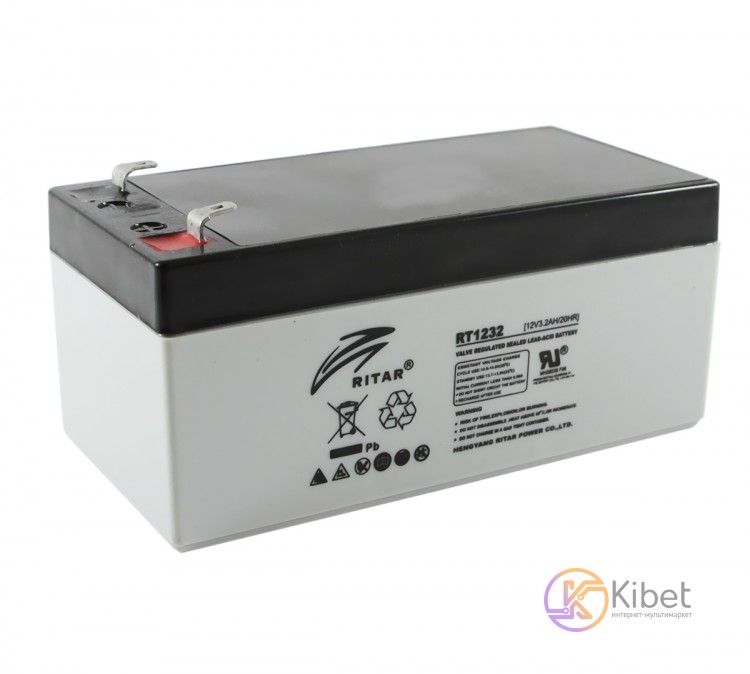 Батарея для ИБП 12В 3.2Ач AGM Ritar RT1232 12V 3.2Ah 134х67х67 мм