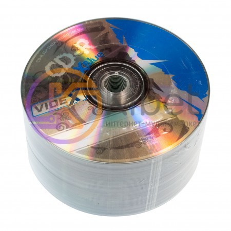 Диск CD-R 50 Videx X-Blue, 700Mb, 52x, Bulk Box