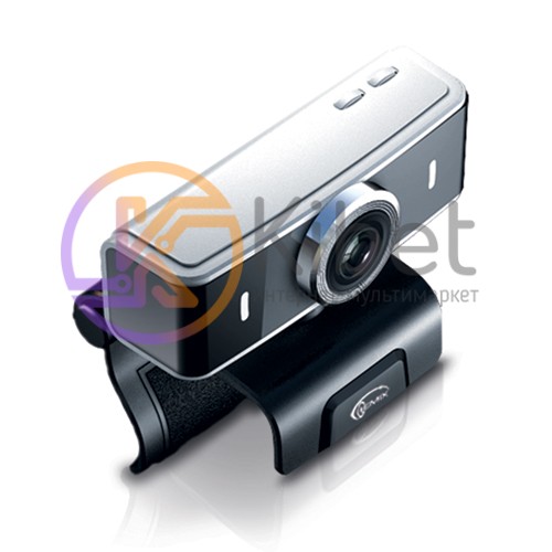 Web камера Gemix A10 Black Silver, 1.3 Mpx, 640x480, USB 2.0, встроенный микрофо
